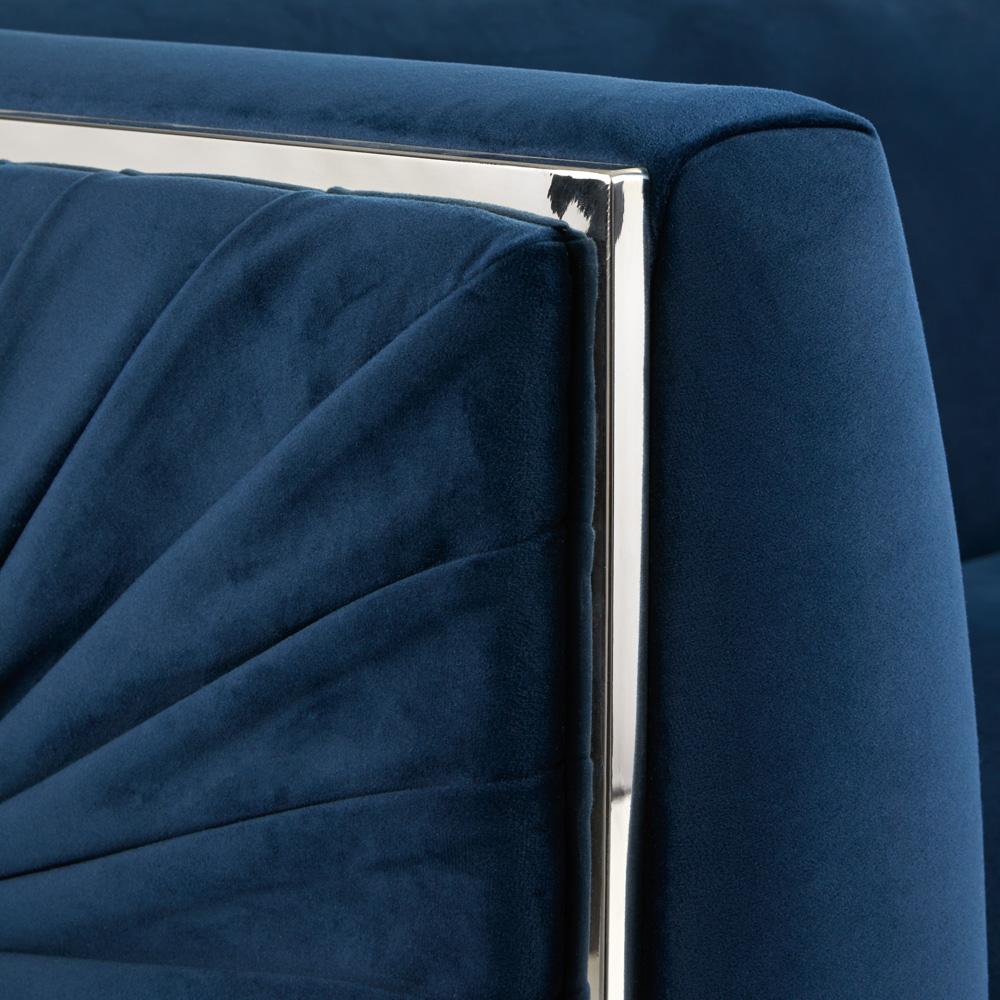 Truro Sofa: Ink Blue Velvet color